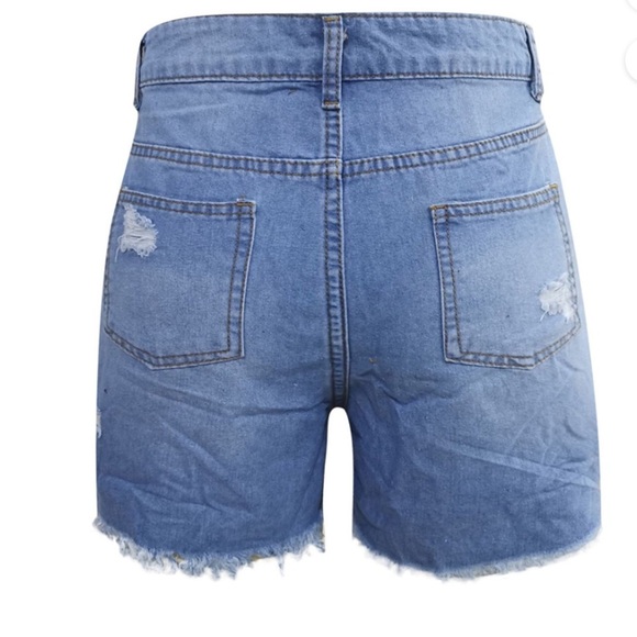 Babysbule Juniors Light Wash Distressed High Rise Denim Shorts Choose Size - Picture 5 of 15